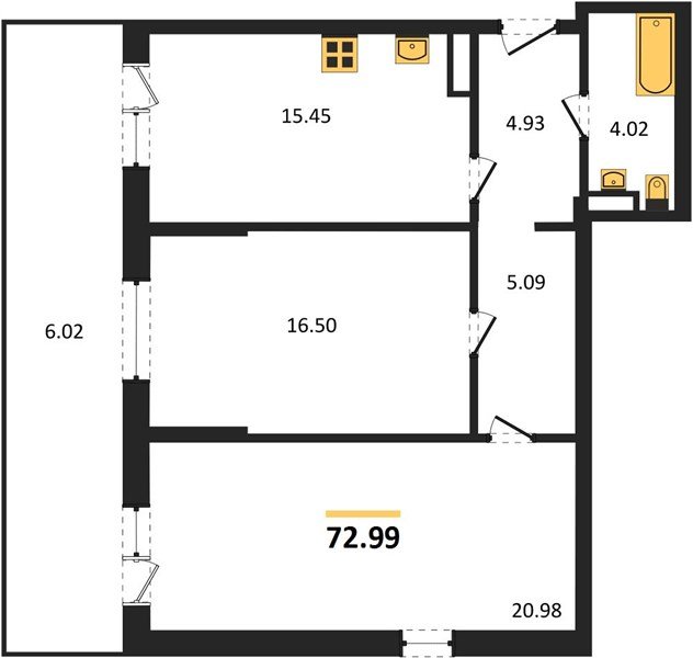 Фото №1: 2-комнатная квартира 72 м² - Динская, жилой комплекс Белые Росы, 