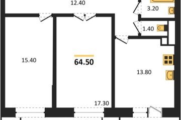 Фото №1: 2-комнатная квартира 65 м² - Краснодар, мкр. Прикубанский внутригородской округ, ул. Ярославская, 115к2