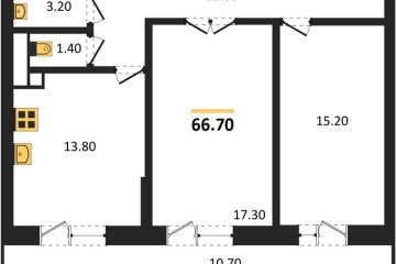 Фото №1: 2-комнатная квартира 68 м² - Краснодар, мкр. Прикубанский внутригородской округ, ул. Ярославская, 115к2
