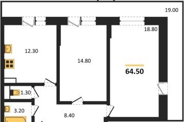 Фото №1: 2-комнатная квартира 66 м² - Краснодар, мкр. Прикубанский внутригородской округ, ул. Ярославская, 115к2