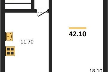 Фото №1: 1-комнатная квартира 42 м² - Краснодар, мкр. 9-й километр, ул. Ярославская, 115к2