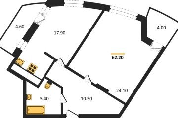 Фото №1: 1-комнатная квартира 63 м² - Краснодар, мкр. жилой комплекс Зеленодар, 