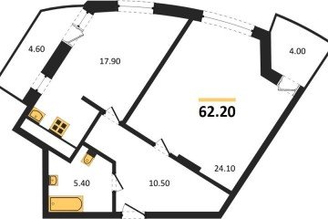 Фото №1: 1-комнатная квартира 63 м² - Краснодар, мкр. жилой комплекс Зеленодар, 