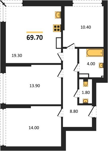 Фото №1: 3-комнатная квартира 69 м² - Краснодар, Догма Парк, ул. Марины Цветаевой, 3А