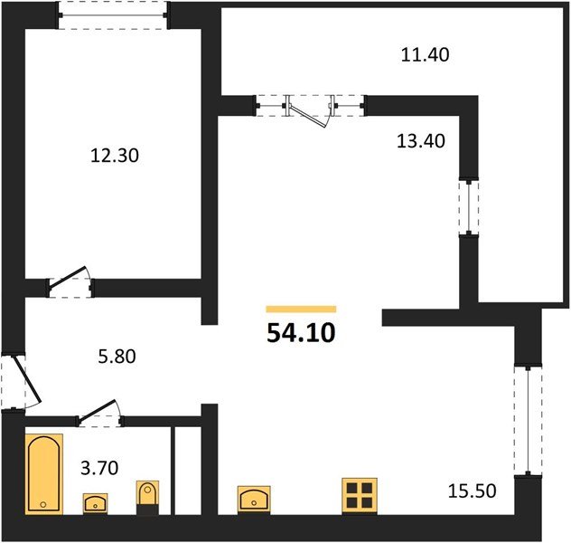 Фото №1: 2-комнатная квартира 54 м² - Краснодар, Прикубанский внутригородской округ, мкр. жилой комплекс Грани, ул. Западный Обход, 45к6