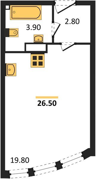 Фото №1: Студия 26 м² - Краснодар, жилой комплекс Самолёт-6, мкр. Прикубанский внутригородской округ