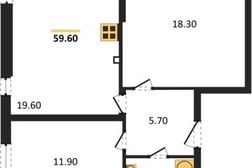 Фото №1: 2-комнатная квартира 59 м² - Краснодар, мкр. Прикубанский внутригородской округ, 