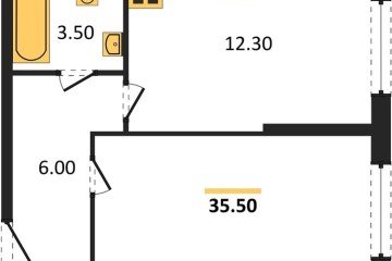 Фото №1: 1-комнатная квартира 35 м² - Краснодар, мкр. Прикубанский внутригородской округ, 