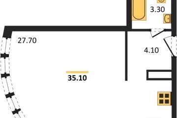 Фото №1: Студия 35 м² - Краснодар, мкр. Прикубанский внутригородской округ, 