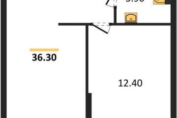 Фото №1: 1-комнатная квартира 36 м² - Краснодар, мкр. Прикубанский внутригородской округ, 