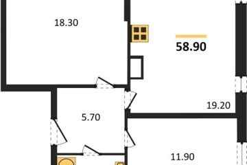 Фото №1: 2-комнатная квартира 58 м² - Краснодар, мкр. Прикубанский внутригородской округ, 
