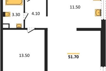 Фото №1: 2-комнатная квартира 51 м² - Краснодар, мкр. Прикубанский внутригородской округ, 