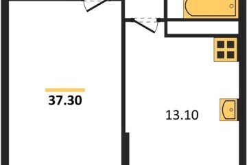 Фото №1: 1-комнатная квартира 37 м² - Краснодар, мкр. Прикубанский внутригородской округ, 