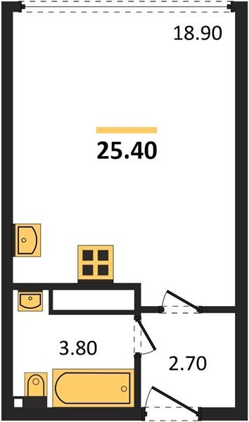 Фото №1: Студия 25 м² - Краснодар, жилой комплекс Самолёт-6, мкр. Прикубанский внутригородской округ