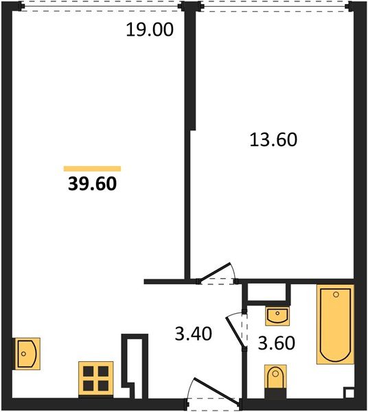 Фото №1: 1-комнатная квартира 39 м² - Краснодар, жилой комплекс Самолёт-6, мкр. Прикубанский внутригородской округ