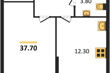 Фото №1: 1-комнатная квартира 37 м² - Краснодар, мкр. Прикубанский внутригородской округ, 