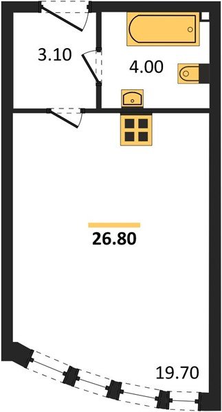 Фото №1: Студия 26 м² - Краснодар, жилой комплекс Самолёт-6, мкр. Прикубанский внутригородской округ