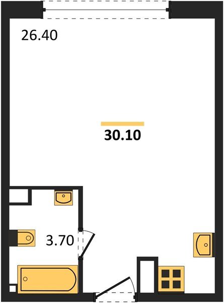 Фото №1: Студия 30 м² - Краснодар, жилой комплекс Самолёт-6, мкр. Прикубанский внутригородской округ