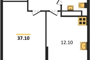 Фото №1: 1-комнатная квартира 37 м² - Краснодар, мкр. Прикубанский внутригородской округ, 