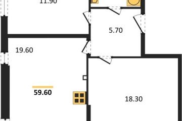 Фото №1: 2-комнатная квартира 59 м² - Краснодар, мкр. Прикубанский внутригородской округ, 