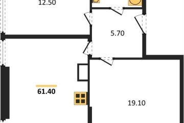 Фото №1: 2-комнатная квартира 61 м² - Краснодар, мкр. Прикубанский внутригородской округ, 