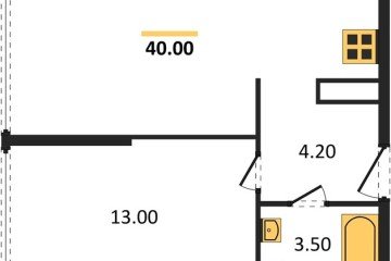 Фото №1: 1-комнатная квартира 40 м² - Краснодар, мкр. Прикубанский внутригородской округ, 