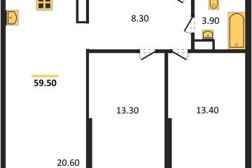 Фото №1: 2-комнатная квартира 59 м² - Краснодар, мкр. жилой комплекс Самолёт-6, 