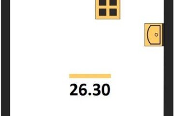 Фото №1: Студия 26 м² - Краснодар, мкр. жилой комплекс Самолёт-6, 
