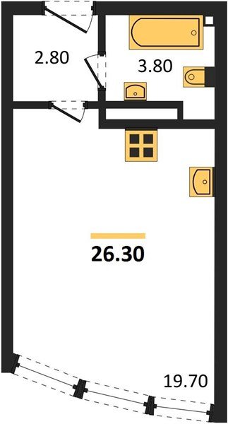 Фото №1: Студия 26 м² - Краснодар, Прикубанский внутригородской округ, мкр. жилой комплекс Самолёт-6