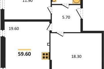 Фото №1: 2-комнатная квартира 59 м² - Краснодар, мкр. жилой комплекс Самолёт-6, 