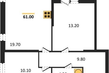 Фото №1: 2-комнатная квартира 61 м² - Краснодар, мкр. жилой комплекс Самолёт-6, 
