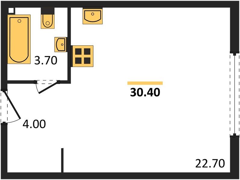Фото №1: Студия 30 м² - Краснодар, Прикубанский внутригородской округ, мкр. жилой комплекс Самолёт-6