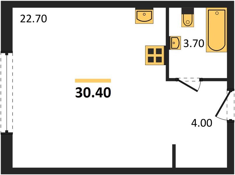 Фото №1: Студия 30 м² - Краснодар, жилой комплекс Самолёт-6, мкр. Прикубанский внутригородской округ
