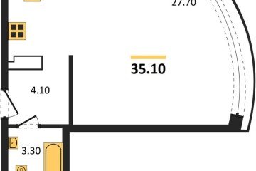 Фото №1: Студия 35 м² - Краснодар, мкр. Прикубанский внутригородской округ, 
