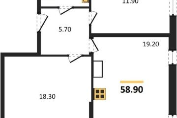 Фото №1: 2-комнатная квартира 59 м² - Краснодар, мкр. Прикубанский внутригородской округ, 
