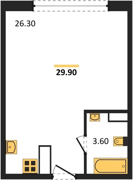 Фото №1: Студия 30 м² - Краснодар, жилой комплекс Самолёт-6, мкр. Прикубанский внутригородской округ