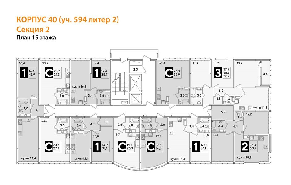 Фото №8: Студия 27 м² - Краснодар, жилой комплекс Самолёт-6, мкр. Прикубанский внутригородской округ