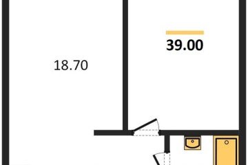 Фото №1: 1-комнатная квартира 39 м² - Краснодар, мкр. жилой комплекс Самолёт-6, 