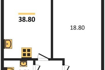 Фото №1: 1-комнатная квартира 38 м² - Краснодар, мкр. жилой комплекс Самолёт-6, 