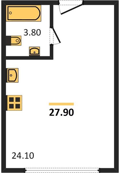 Фото №1: Студия 27 м² - Краснодар, Прикубанский внутригородской округ, мкр. жилой комплекс Самолёт-6