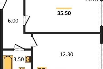 Фото №1: 1-комнатная квартира 35 м² - Краснодар, мкр. жилой комплекс Самолёт-6, 
