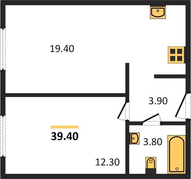 Фото №1: 1-комнатная квартира 39 м² - Краснодар, Прикубанский внутригородской округ, мкр. жилой комплекс Самолёт-6