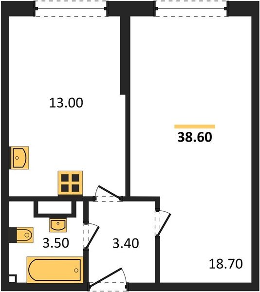 Фото №1: 1-комнатная квартира 38 м² - Краснодар, Прикубанский внутригородской округ, мкр. жилой комплекс Самолёт-6