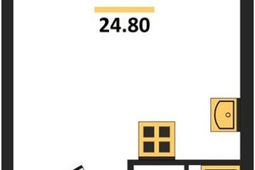 Фото №1: Студия 24 м² - Краснодар, мкр. жилой комплекс Самолёт-6, 