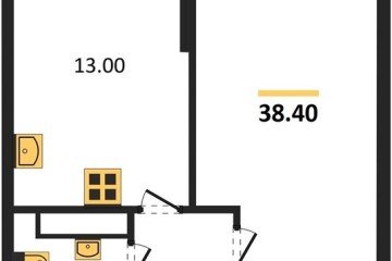 Фото №1: 1-комнатная квартира 38 м² - Краснодар, мкр. жилой комплекс Самолёт-6, 