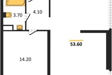 Фото №1: 2-комнатная квартира 53 м² - Краснодар, мкр. жилой комплекс Самолёт-6, 