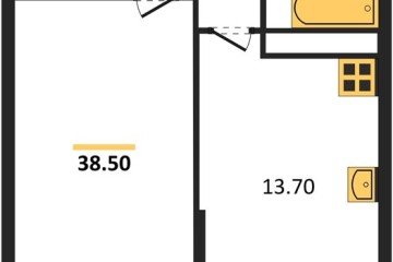 Фото №1: 1-комнатная квартира 38 м² - Краснодар, мкр. жилой комплекс Самолёт-6, 