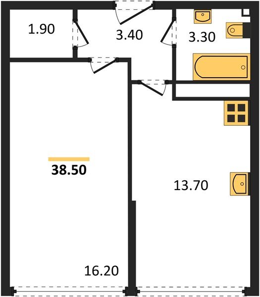 Фото №1: 1-комнатная квартира 38 м² - Краснодар, Прикубанский внутригородской округ, мкр. жилой комплекс Самолёт-6
