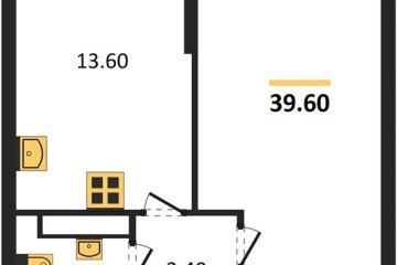 Фото №1: 1-комнатная квартира 39 м² - Краснодар, мкр. жилой комплекс Самолёт-6, 