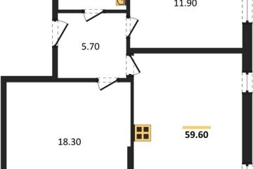 Фото №1: 2-комнатная квартира 59 м² - Краснодар, мкр. жилой комплекс Самолёт-6, 